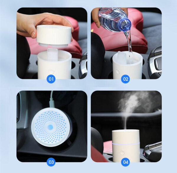 Dropshipping Car Diffuser Aroma Ultrasonic Water Mist Humidifier Lighting Oils Diffuser Car Aroma Diffuer Humidifier - Image 6