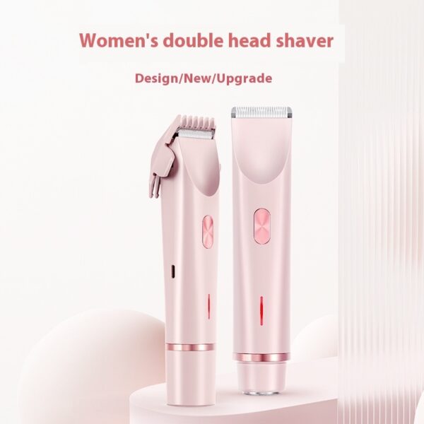 2 In 1 Hair Remover Women's Double Head Shaver Private Pubic Hair Trimmer Electric Razor Wet Dry Electric Body Hair - Image 6