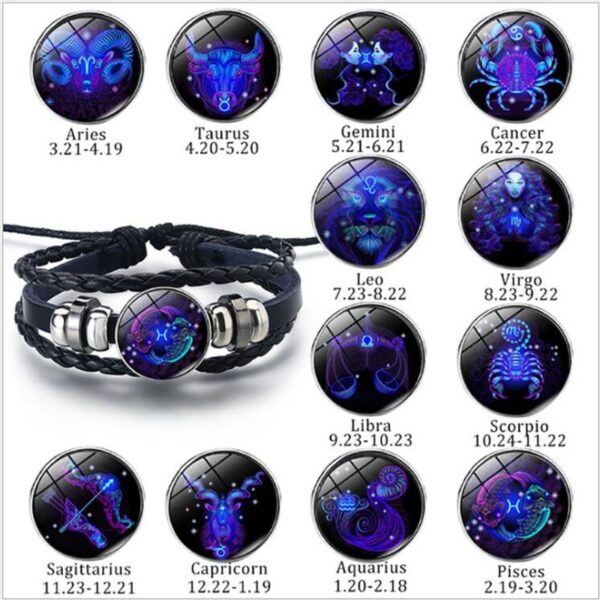 Zodiac Constellation Bracelet Braided Design Bracelet For Men Women Kids - Image 10