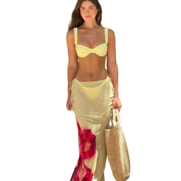 Three-piece Bikini Printed Split Women's Swimsuit Suit - Image 3