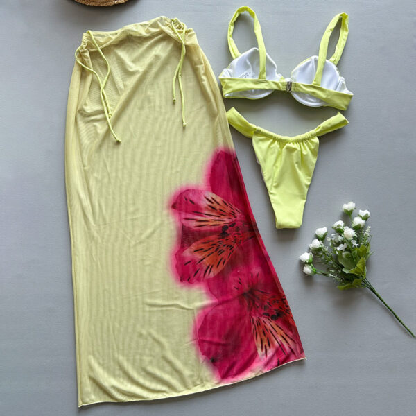 Three-piece Bikini Printed Split Women's Swimsuit Suit - Image 5