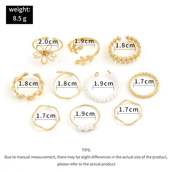 Openwork Flower Set Ring Simple Glossy - Image 6