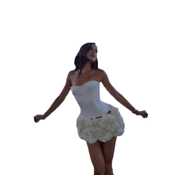 New Strap Adjustable Tube Top Short Skirt Strapless Ball Gown Mini Fashion Celebrity Nightclub Party Dress Birthday Cocktail Girls' Outfit - Image 2